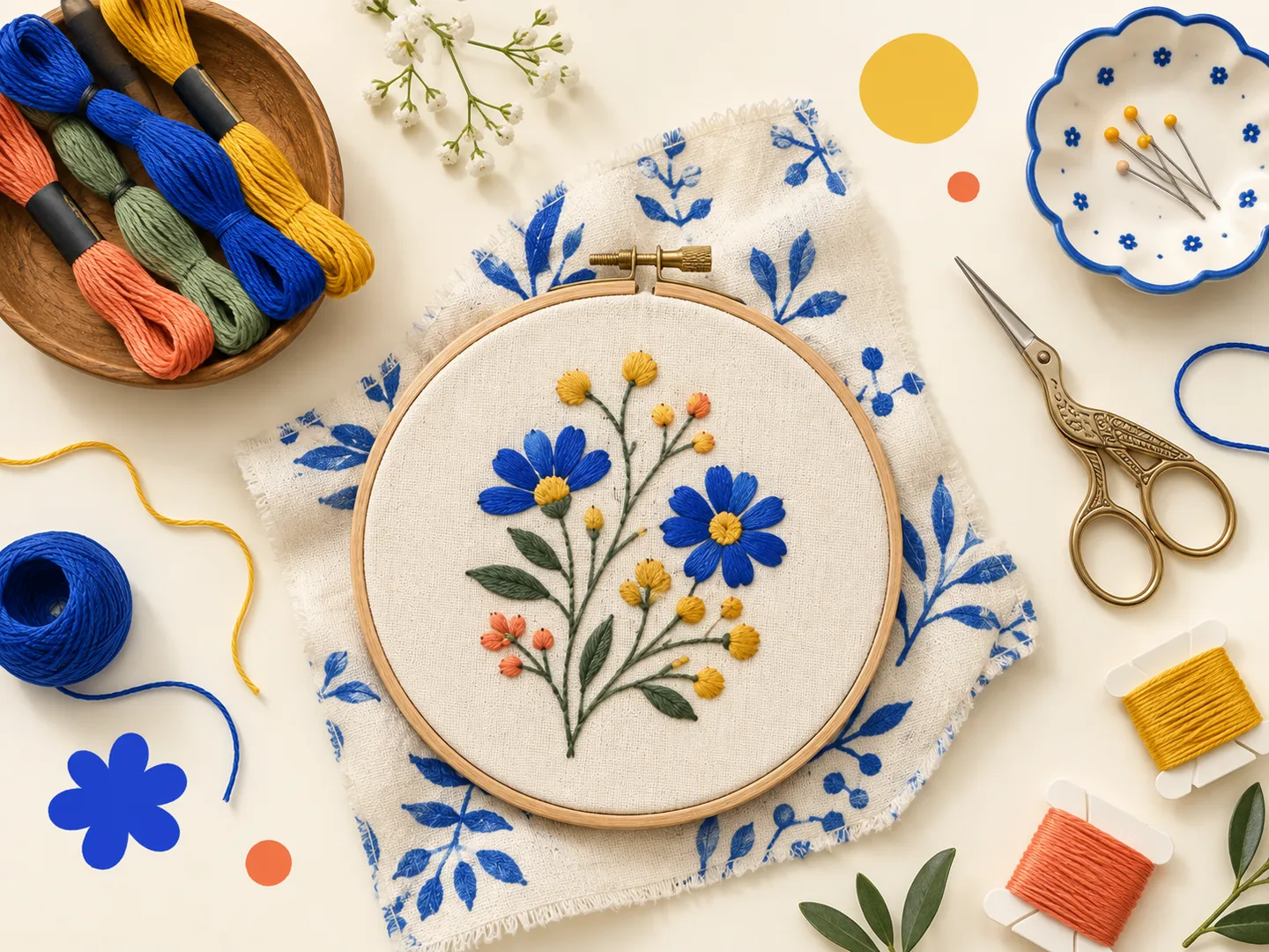 AI-generated inspiration for a embroidery workshop at Gubbi Art Club, Bengaluru