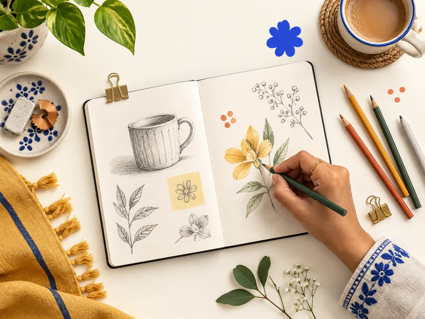 AI-generated inspiration for a sketching workshop at Gubbi Art Club, Bengaluru